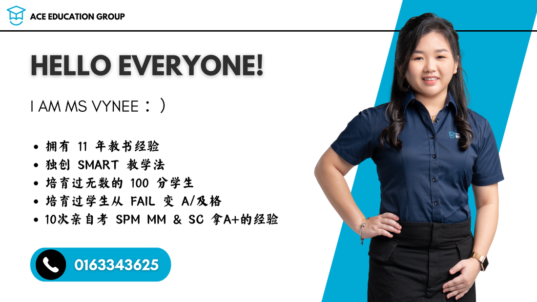 ace tuition centre subang jaya usj 9 tutor Vynee Smart MM SC